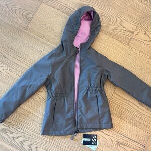 DSG Kids Gray and Pink Raincoat